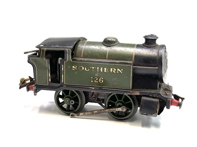 Lot 658 - Horny Tinplate Clockwork Locomotive. An 0-4-0...