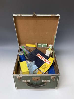 Lot 664 - Meccano. A metal case containing a quantity of...