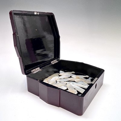 Lot 101 - Thirty-nine Chinese mother-of-pearl gaming...