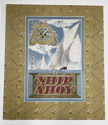 Lot 670 - "Ship Ahoy" Boxed Board Game with six painted...