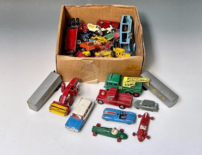 Lot 672 - Diecast Toys. A plastic box containing a...