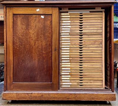 Lot 292 - A collector's cabinet with 56 handmade drawers,...