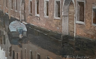 Lot 1195 - Nicola TENDERINI (1965), Venice Canal, Oil on...