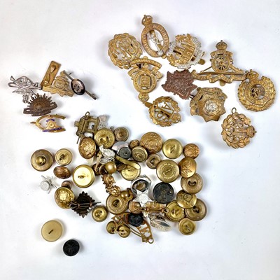 Lot 233 - British Military Cap Badges, Buttons,...