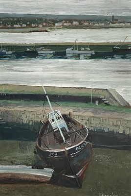 Lot 184 - Jack PENDER (1918-1998) Newlyn Harbour Oil on...