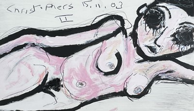 Lot 124 - Julian CHRISTOPHERS (1964) Nude Oil on board...