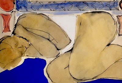 Lot 103 - John EMANUEL (1930) Reclining Figure Gouache...