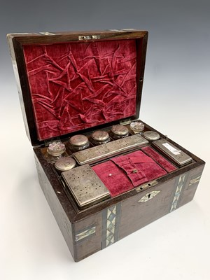 Lot 22 - A Victorian rosewood, mother of pearl and...