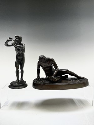 Lot 27 - A grand tour bronze figure of the dying Gaul,...