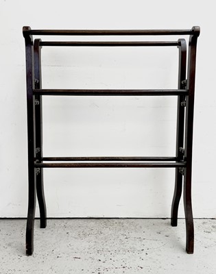 Lot 3133 - A late Victorian mahogany turned towel rail,...