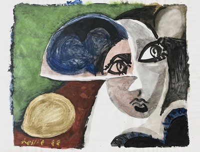 Lot 116 - Leslie ILLSLEY (1936-1989) Face and Lemon...