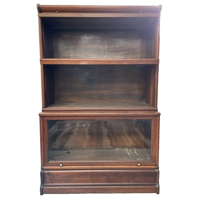 Lot 3104 - A Walnut three section Wernicke system...
