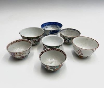 Lot 81 - Seven Chinese porcelain tea bowls, 18th and...