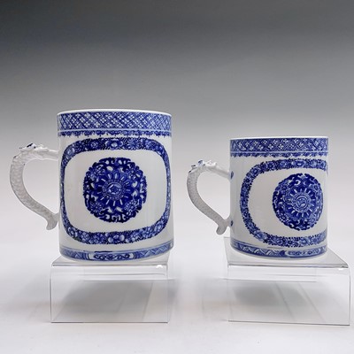 Lot 33 - Two Chinese export porcelain blue and white...