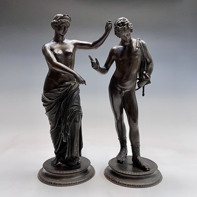 Lot 81 - A pair of late 19th century bronze sculptures...