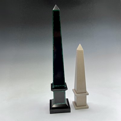 Lot 85 - A 20th century polished black slate and...