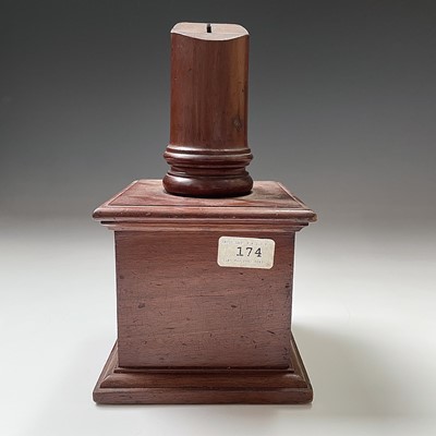 Lot 174 - A mahogany grand tour style money box, 19th...