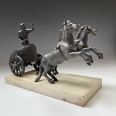 Lot 89 - A late 19th century Italian bronze group of a...