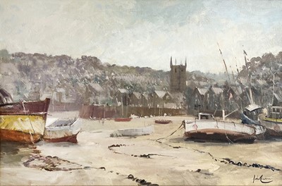 Lot 133 - John AMBROSE (1931-2010) Low Tide, St Ives Oil...