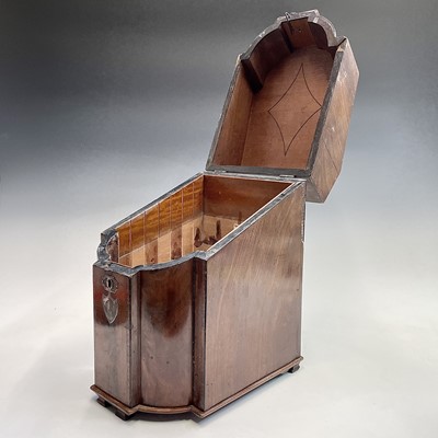 Lot 127 - A George III mahogany, kingwood banded and...