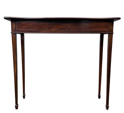 Lot 3107 - A 19th century mahogany serpentine side table,...