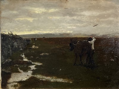 Lot 1066 - R.E. WILKINSON (XIX-XX) The farm on the moor...
