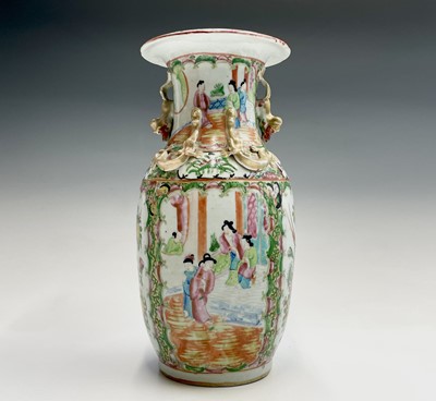 Lot 31 - A Chinese Canton porcelain vase, 19th century,...