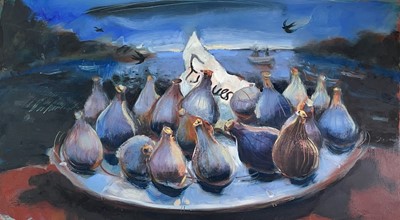 Lot 42 - Nicola BEALING (1963) French Figs, Dark Lake...
