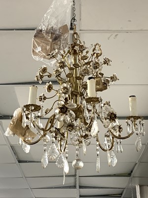 Lot 139 - A Murano glass and gilt metal chandelier, 3rd...