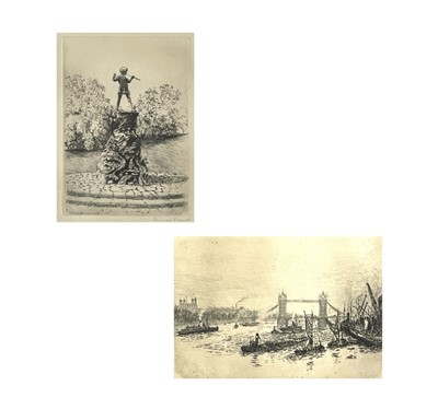 Lot 1444 - James GRANT Two London etchings