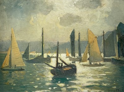 Lot 90 - George Fagan BRADSHAW (1887-1960) Busy Sunlit...