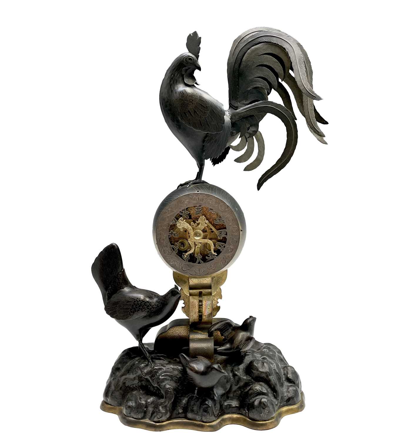Lot 28 - An impressive Japanese gilt bronze eight-day...