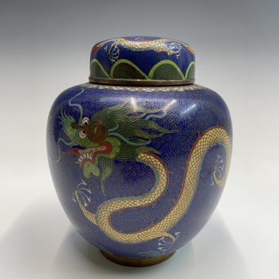 Lot 156 - A Chinese cloisonne ginger jar and cover,...