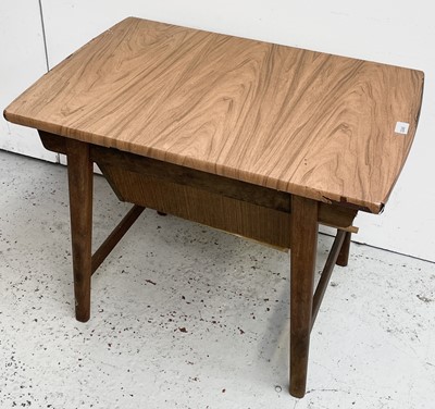 Lot 3248 - A Retro Norwegian teak work table, labelled...