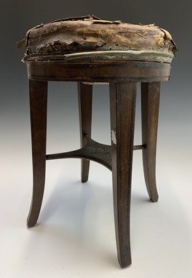 Lot 3189 - A Regency mahogany and inlaid piano stool,...