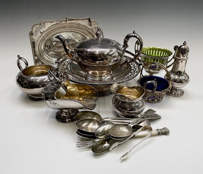 Lot 97 - A box of silver plated ware, including a WMF...
