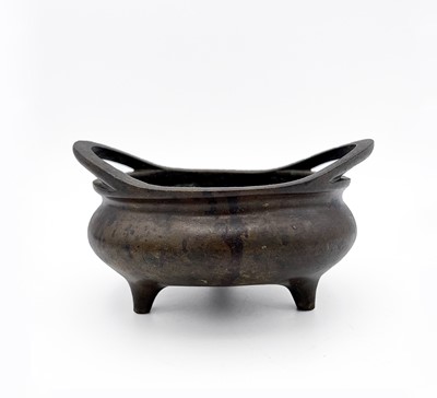 Lot 52 - A Chinese bronze censer, 19th century, Xuande...