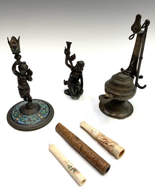 Lot 288 - An Art Nouveau style bronze of a kneeling...
