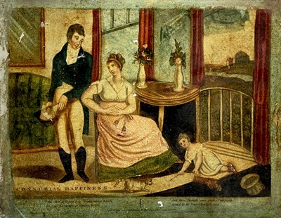 Lot 158 - An early 19th century reverse coloured print...
