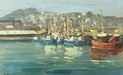 Lot 7 - Bob VIGG (1932-2001) Newlyn Harbour Oil on...