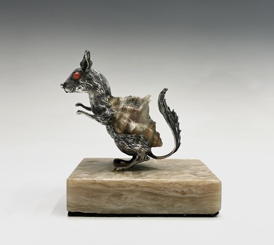 Lot 164 - An Aurelio Teno white metal and shell kangaroo...