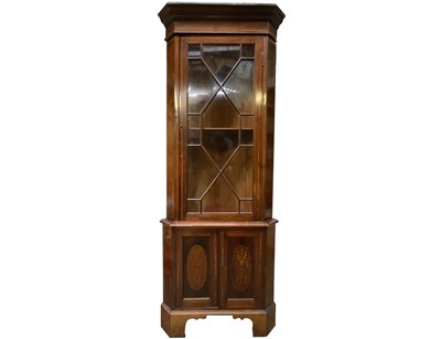 Lot 3173 - A late Victorian walnut and inlaid corner...