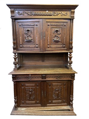 Lot 3174 - A late 19th century continental oak side...