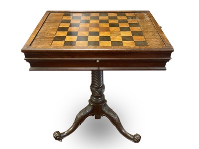 Lot 3155 - A George II mahogany gaming table, the...