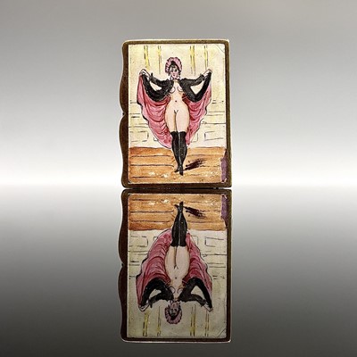 Lot 143 - A 19th-century erotic enamelled vesta case...