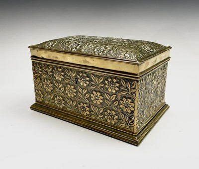 Lot 122 - A late19th/early 20th century brass tea caddy...