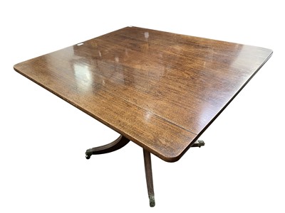 Lot 3183 - A Regency mahogany tilt top table, raised on...