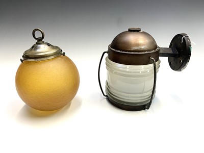 Lot 262 - An exterior lamp, of maritime form, the metal...