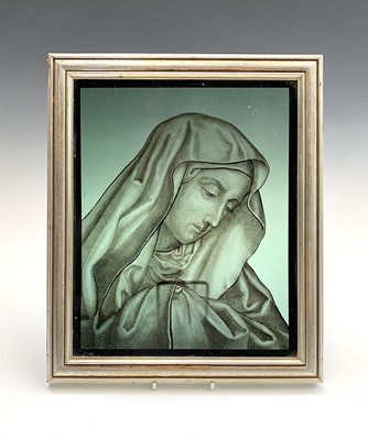 Lot 240 - A hand-painted glass panel in the 17th century...