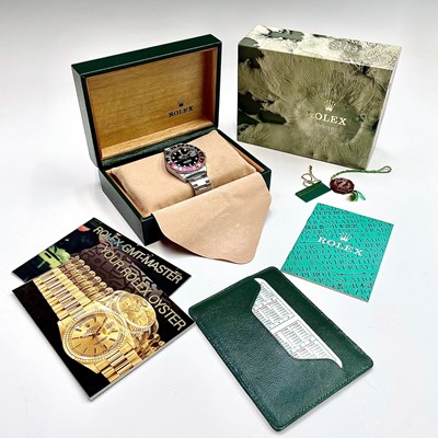 Lot 6 - A stainless steel gentleman's Rolex GMT Master...